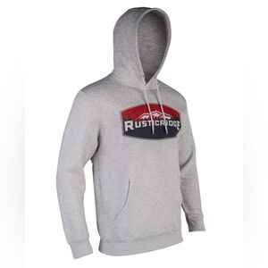 Men’s Rustic Ridge Charger Logo Casual Hoodie - Heather Gray - XL